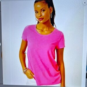 Lilly Pulitzer Etta Scoop Neck Top Size M